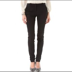 Diane Von Furstenberg Anabelle Poplin Trouser Pant Steel Blue - Size 6